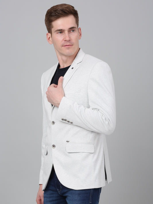 Blazer for Men | Premium Casual Blazer Slim Fit Notched Collar Terry Rayon Fabric Self Design Pattern