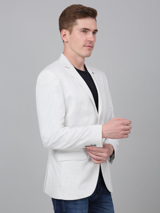 Blazer for Men | Premium Casual Blazer Slim Fit Notched Collar Terry Rayon Fabric Self Design Pattern