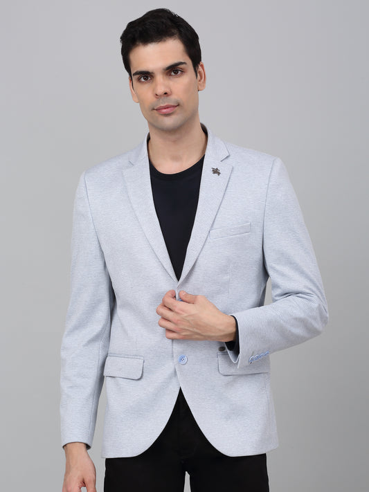Blazer for Men | Premium Casual Blazer Slim Fit Notched Collar Terry Rayon Fabric Self Design Pattern