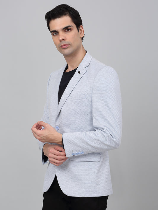 Blazer for Men | Premium Casual Blazer Slim Fit Notched Collar Terry Rayon Fabric Self Design Pattern