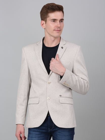 Blazer for Men | Premium Casual Blazer Slim Fit Notched Collar Terry Rayon Fabric Self Design Pattern