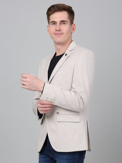 Blazer for Men | Premium Casual Blazer Slim Fit Notched Collar Terry Rayon Fabric Self Design Pattern