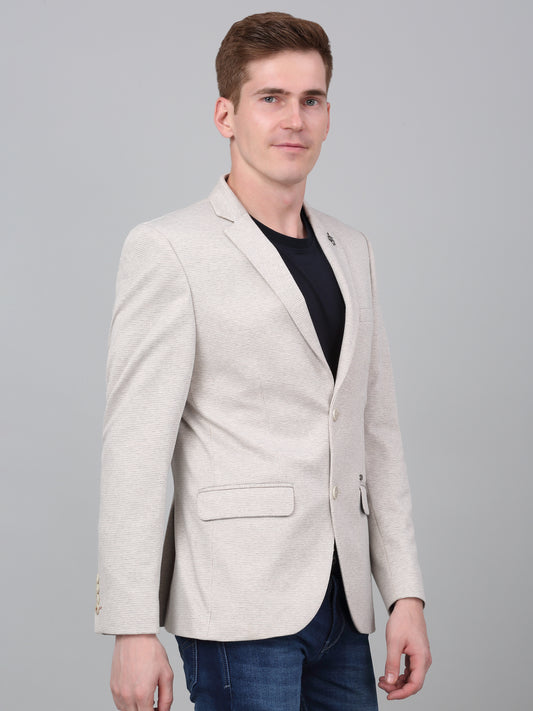 Blazer for Men | Premium Casual Blazer Slim Fit Notched Collar Terry Rayon Fabric Self Design Pattern