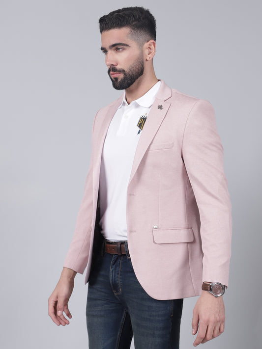 Coral Self-Design Casual Blazer for Men | Cantabil