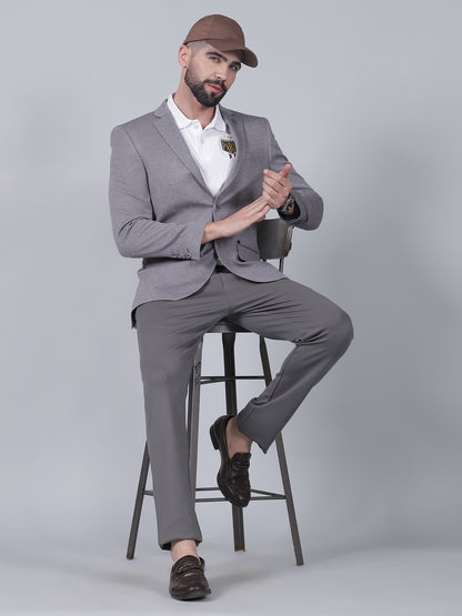 Blazer for Men | Premium Casual Blazer Slim Fit Notched Collar Terry Rayon Fabric Self Design Pattern