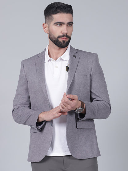Blazer for Men | Premium Casual Blazer Slim Fit Notched Collar Terry Rayon Fabric Self Design Pattern
