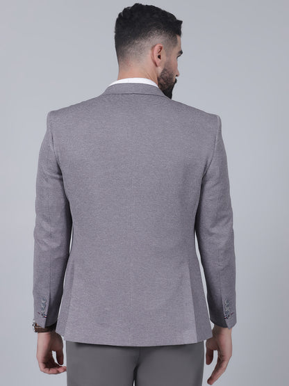 Blazer for Men | Premium Casual Blazer Slim Fit Notched Collar Terry Rayon Fabric Self Design Pattern