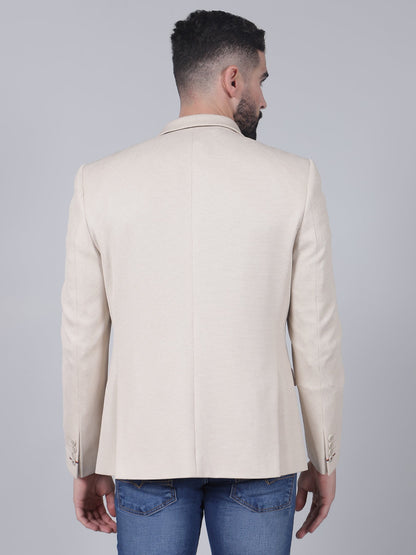 Blazer for Men | Premium Casual Blazer Slim Fit Notched Collar Terry Rayon Fabric Self Design Pattern