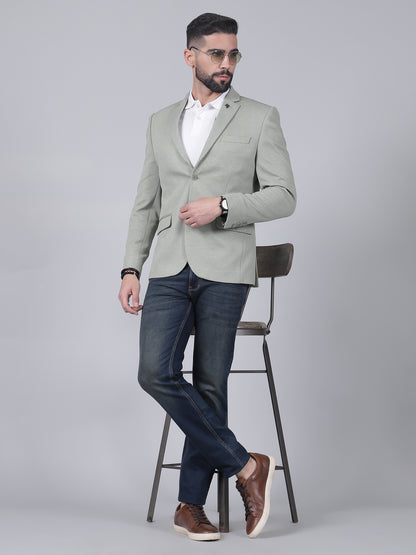 Blazer for Men | Premium Casual Blazer Slim Fit Notched Collar Terry Rayon Fabric Self Design Pattern