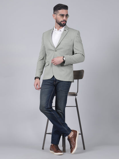 Blazer for Men | Premium Casual Blazer Slim Fit Notched Collar Terry Rayon Fabric Self Design Pattern