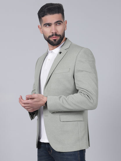 Blazer for Men | Premium Casual Blazer Slim Fit Notched Collar Terry Rayon Fabric Self Design Pattern