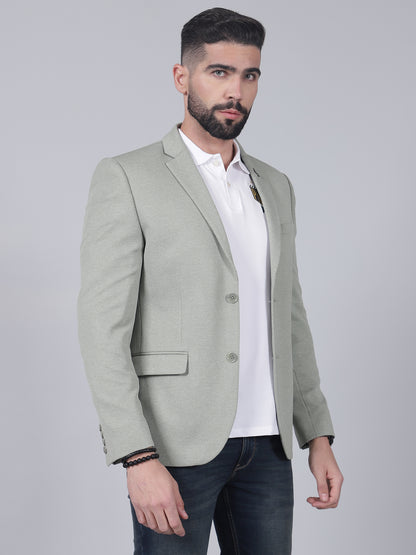 Blazer for Men | Premium Casual Blazer Slim Fit Notched Collar Terry Rayon Fabric Self Design Pattern