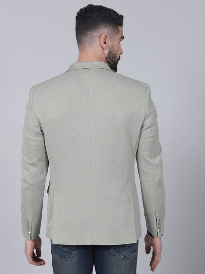 Blazer for Men | Premium Casual Blazer Slim Fit Notched Collar Terry Rayon Fabric Self Design Pattern