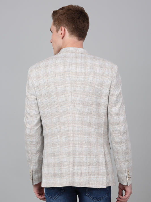 Blazer for Men | Premium Casual Blazer Slim Fit Notched Collar Terry Rayon Fabric Checkered Pattern