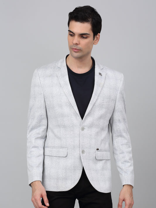 Blazer for Men | Premium Casual Blazer Slim Fit Notched Collar Terry Rayon Fabric Checkered Pattern
