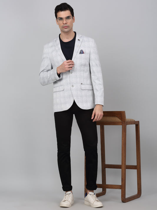 Blazer for Men | Premium Casual Blazer Slim Fit Notched Collar Terry Rayon Fabric Checkered Pattern