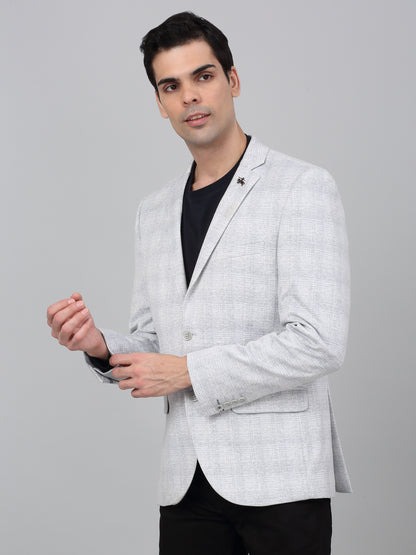 Blazer for Men | Premium Casual Blazer Slim Fit Notched Collar Terry Rayon Fabric Checkered Pattern
