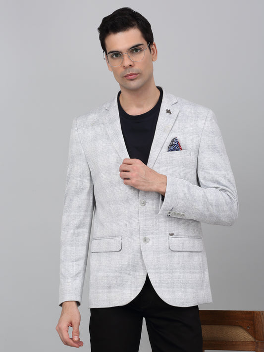 Blazer for Men | Premium Casual Blazer Slim Fit Notched Collar Terry Rayon Fabric Checkered Pattern