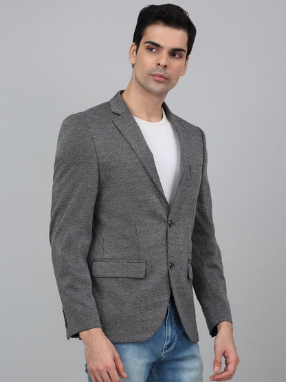 Blazer for Men | Premium Casual Blazer Slim Fit Notched Collar Terry Rayon Fabric Self Design Pattern