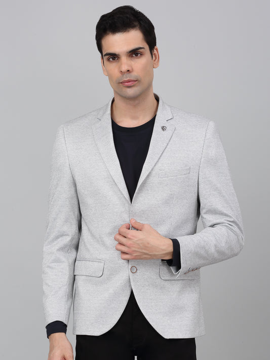 Blazer for Men | Premium Casual Blazer Slim Fit Notched Collar Terry Rayon Fabric Self Design Pattern