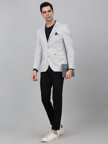 Blazer for Men | Premium Casual Blazer Slim Fit Notched Collar Terry Rayon Fabric Self Design Pattern