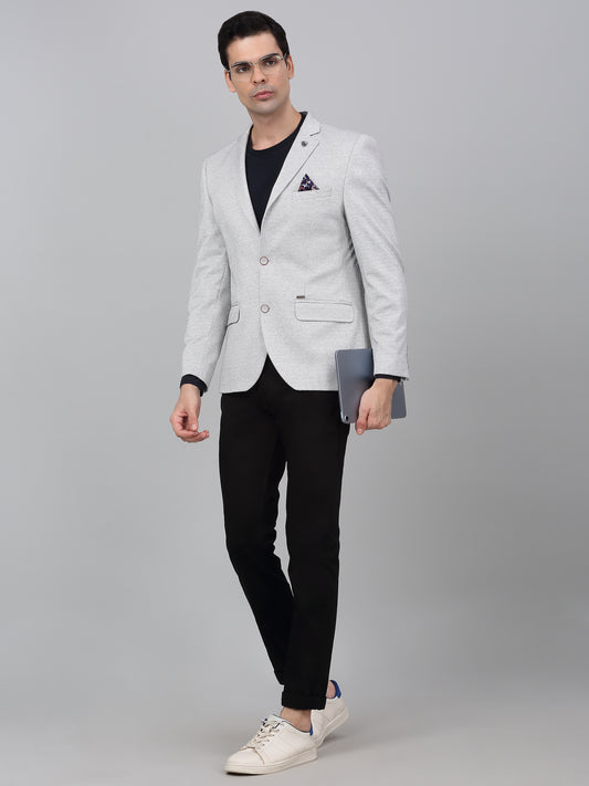 Blazer for Men | Premium Casual Blazer Slim Fit Notched Collar Terry Rayon Fabric Self Design Pattern
