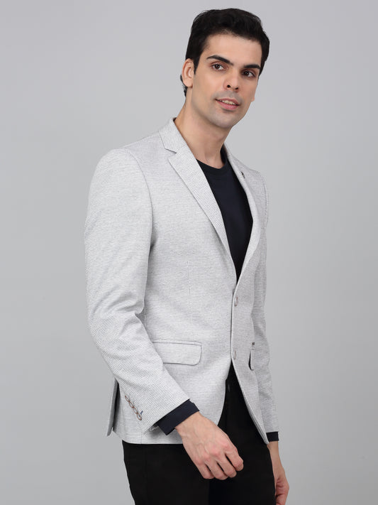 Blazer for Men | Premium Casual Blazer Slim Fit Notched Collar Terry Rayon Fabric Self Design Pattern