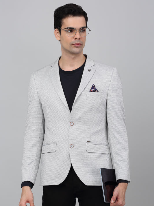 Blazer for Men | Premium Casual Blazer Slim Fit Notched Collar Terry Rayon Fabric Self Design Pattern