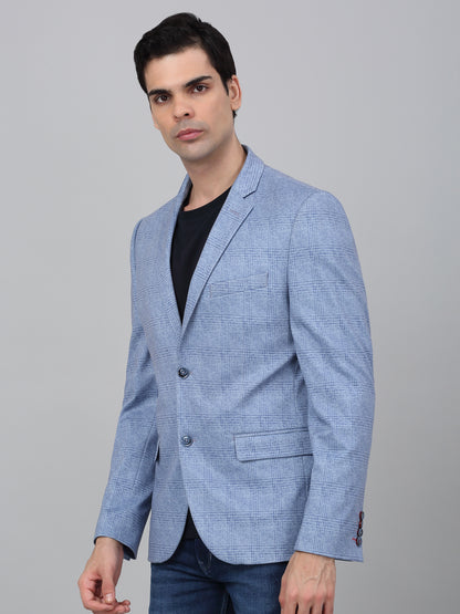 Blazer for Men | Premium Casual Blazer Slim Fit Notched Collar Poly Viscose Fabric Checkered Pattern