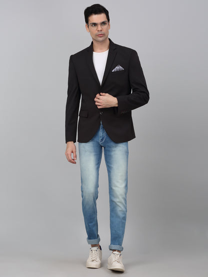 Blazer for Men | Premium Casual Blazer Slim Fit Notched Collar Polyester Fabric Solid Pattern
