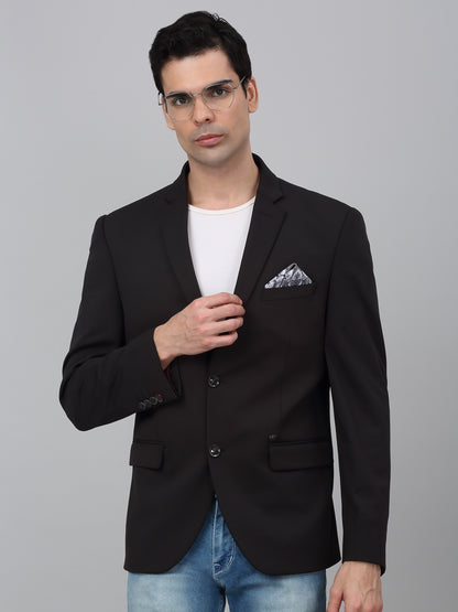 Blazer for Men | Premium Casual Blazer Slim Fit Notched Collar Polyester Fabric Solid Pattern