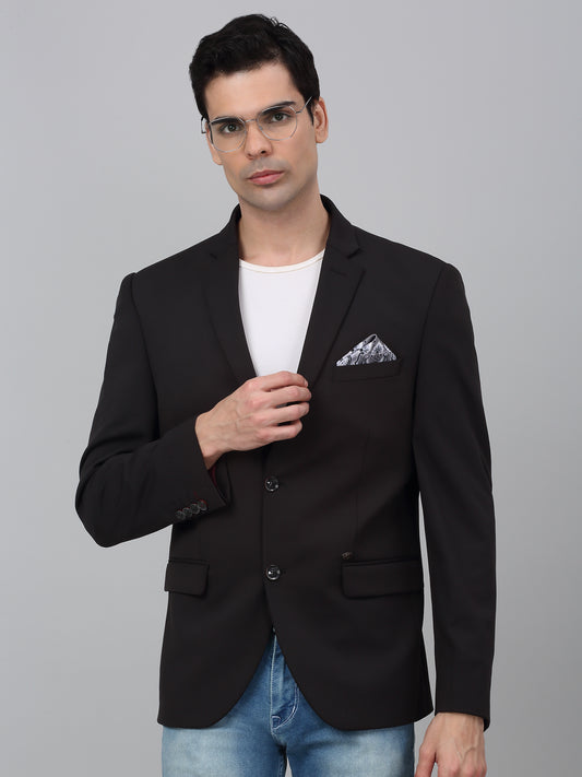 Blazer for Men | Premium Casual Blazer Slim Fit Notched Collar Polyester Fabric Solid Pattern
