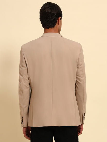 Blazer for Men | Premium Casual Blazer Slim Fit Notched Collar Polyester Fabric Solid Pattern