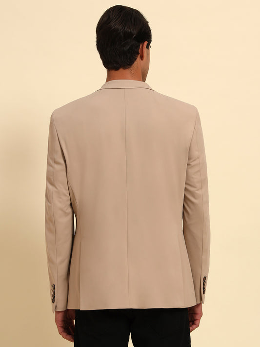 Blazer for Men | Premium Casual Blazer Slim Fit Notched Collar Polyester Fabric Solid Pattern