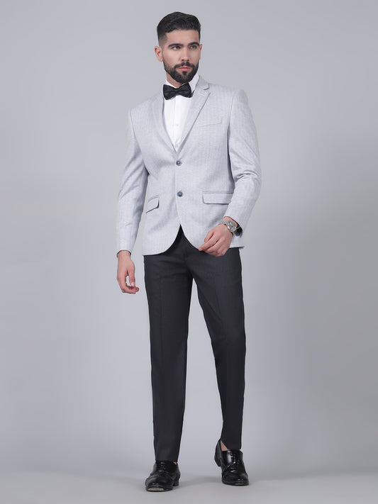Blue Striped Casual Blazer for Men | Cantabil