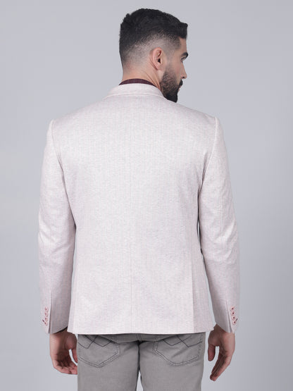 Blazer for Men | Premium Casual Blazer Slim Fit Notched Collar Terry Rayon Fabric Striped Pattern