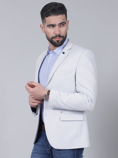 Blazer for Men | Premium Casual Blazer Slim Fit Notched Collar Terry Rayon Fabric Self Design Pattern