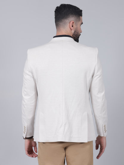 Blazer for Men | Premium Casual Blazer Slim Fit Notched Collar Terry Rayon Fabric Self Design Pattern