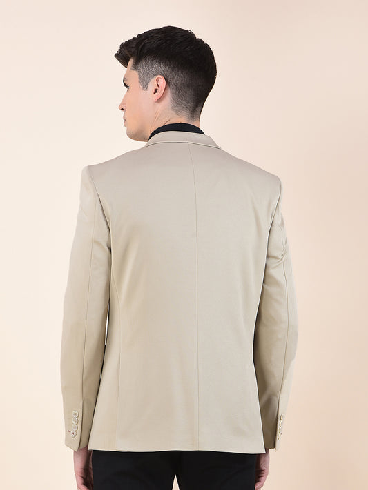 Blazer for Men | Premium Casual Blazer Slim Fit Notched Collar Terry Rayon Fabric Solid Pattern