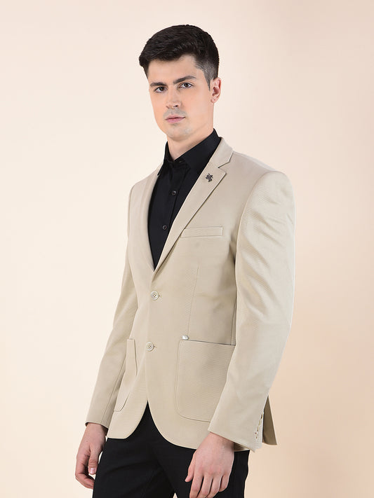 Blazer for Men | Premium Casual Blazer Slim Fit Notched Collar Terry Rayon Fabric Solid Pattern