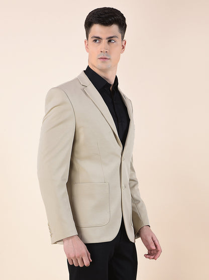 Blazer for Men | Premium Casual Blazer Slim Fit Notched Collar Terry Rayon Fabric Solid Pattern