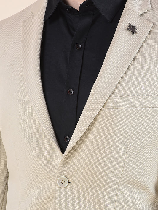 Blazer for Men | Premium Casual Blazer Slim Fit Notched Collar Terry Rayon Fabric Solid Pattern