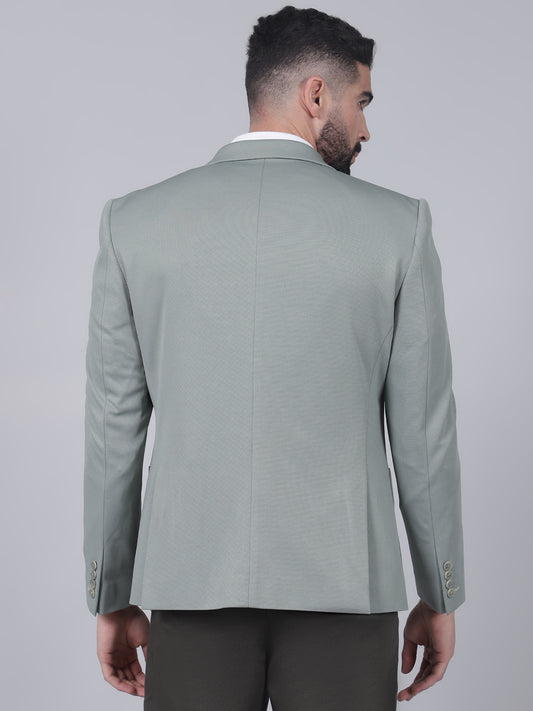 Blazer for Men | Premium Casual Blazer Slim Fit Notched Collar Terry Rayon Fabric Solid Pattern