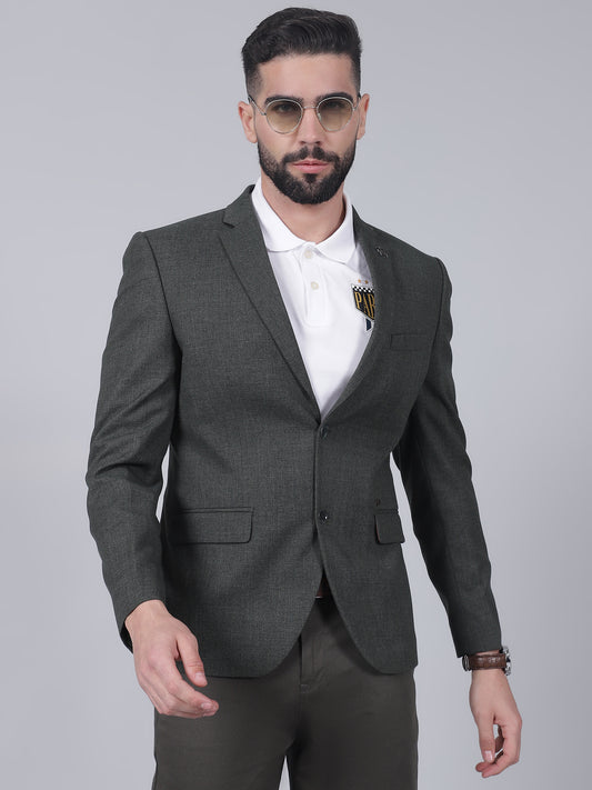 Blazer for Men | Premium Casual Blazer Slim Fit Notched Collar Terry Rayon Fabric Self Design Pattern