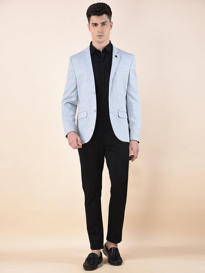 Blazer for Men | Premium Casual Blazer Slim Fit Notched Collar Terry Rayon Fabric Checkered Pattern