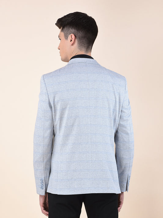 Blazer for Men | Premium Casual Blazer Slim Fit Notched Collar Terry Rayon Fabric Checkered Pattern