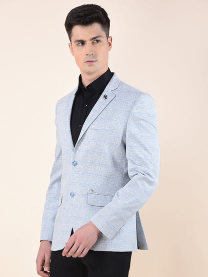 Blazer for Men | Premium Casual Blazer Slim Fit Notched Collar Terry Rayon Fabric Checkered Pattern