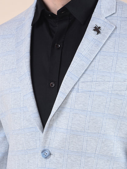 Blazer for Men | Premium Casual Blazer Slim Fit Notched Collar Terry Rayon Fabric Checkered Pattern