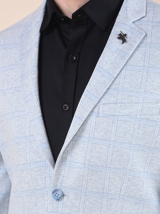 Blazer for Men | Premium Casual Blazer Slim Fit Notched Collar Terry Rayon Fabric Checkered Pattern