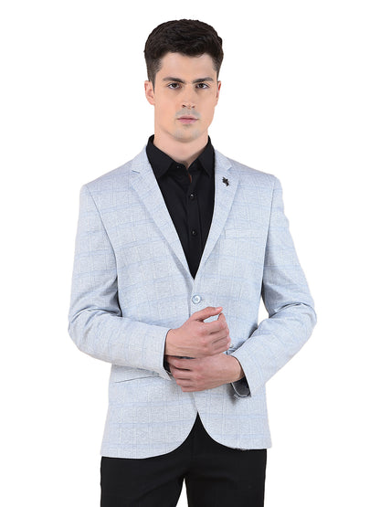 Blazer for Men | Premium Casual Blazer Slim Fit Notched Collar Terry Rayon Fabric Checkered Pattern
